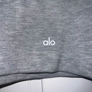 ALO Yoga Athletic Heather Gray Bae Hoodie